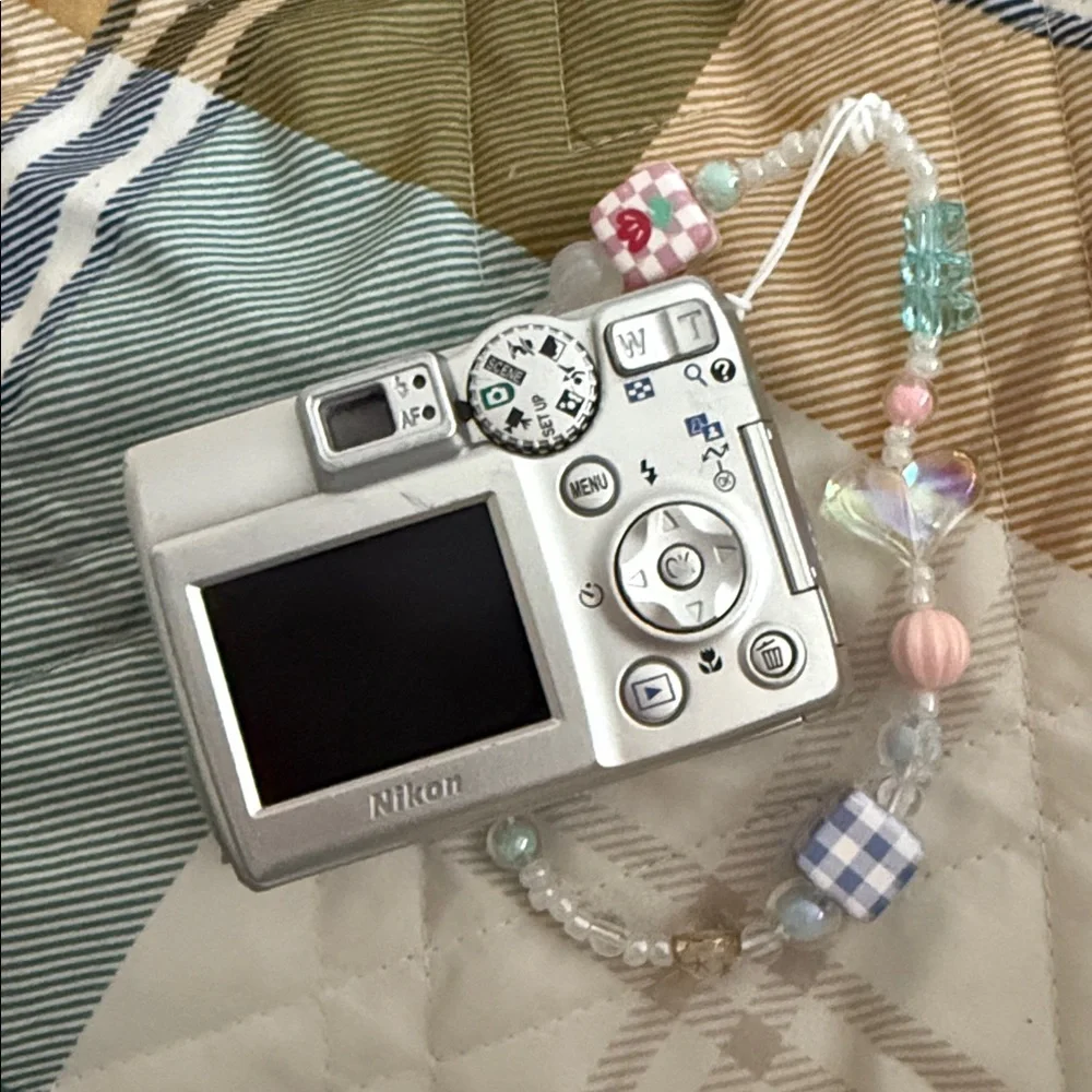 Silver Nikon digital camera [WORKS]